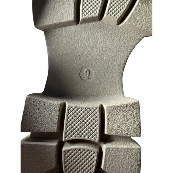 Jeffrey Campbell Women's Sz 9 Play Pleu Rain Boots Cream Chunky Lug Chelsea - Picture 11 of 12